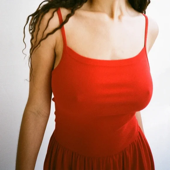 Gil Rodriguez LaPointe Dropwaist Midi Dress - Tomate - Picture 3 of 8